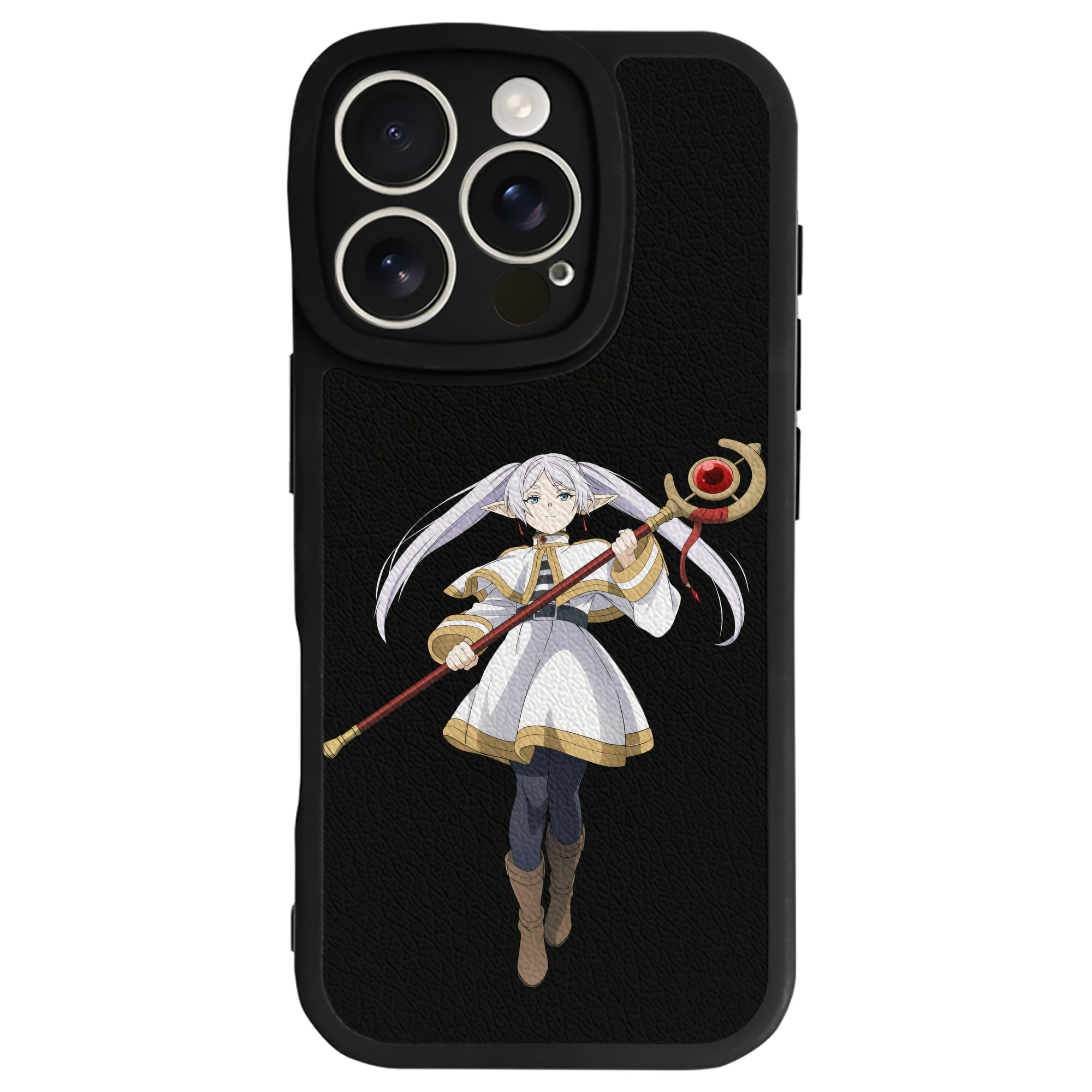 （画像用） 葬送のフリーレン Frieren 【iPhone 16シリーズ対応】シリコンスマホケース（レザー調） 材質：シリコン